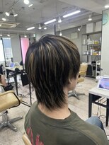アジールヘア 所沢プロペ通り店(agir hair)&nbsp;ウルフハイライトカラーデザインカラーケアブリーチ所沢練馬