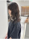 レイヤーカット レイヤーパーマ 黒髪パーマ くせ毛風パーマ