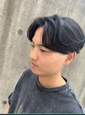 韓国風ニュアンスパーマ大人センターパート