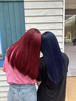 アプリ 南浦和(appri)&nbsp;韓国風 レイヤーカット[ピンク　ネイビー]南浦和/浦和/韓国　101