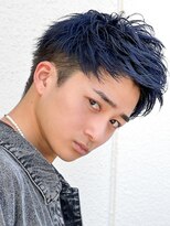 アップバング短髪ツイストスパイラルブリーチパーマツイスパ