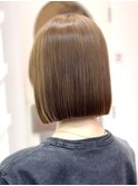 【山崎限定】地毛風ストレート×切りっぱなしボブ