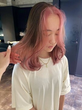 ノエ 心斎橋(Noe) ルーツカラー デザインカラー グラデーション ピンク 【LIRA】