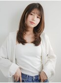 ミディアムハッシュレイヤーカット