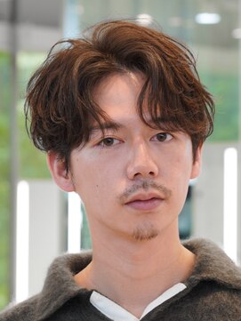 フィフス 大分(fifth) 大分シャドウパーマメンズカットラウンドマッシュセンターパート