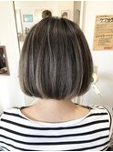 透明感・立体感カラーのボブ
