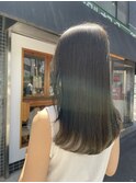 オリーブベージュ×セミロング