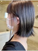 イヤリンググレージュボブ