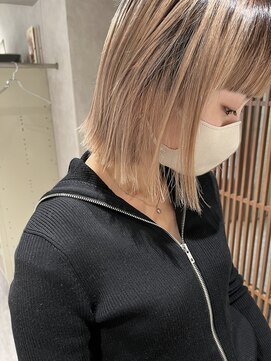 ハイプ(HYPE) 【Manae】ブロンドベージュととプツッとボブ