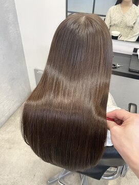 サロウィン 池袋(SALOWIN) 美髪縮毛矯正 × ブリーチなしパールベージュ × 髪質改善 #119