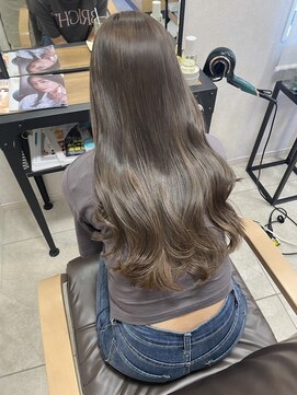 イーズヒュウ(ease HUE.) ブリーチなしでつくる透明感ダブルイルミナカラー/ベージュ/艶髪