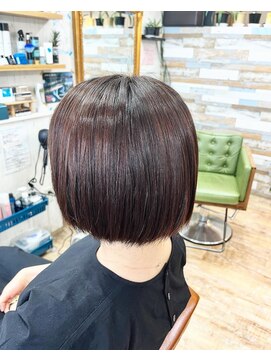 ハウオリ ヘアーワークス(Hauoli hair works) 柔らか暖色、ツヤツヤピンクパープルカラー