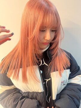 天神美容室 コーラルピンク