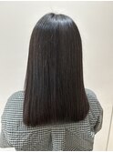 酸性ストレートダークトーン髪質改善ワンレンボブ