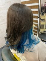 ココル(cocolu)&nbsp;インナーカラーブルーカラー透明感カラー