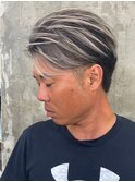 ホワイトメッシュ/ツイスト/ツイスパ/パーマ/メンズ/眉毛