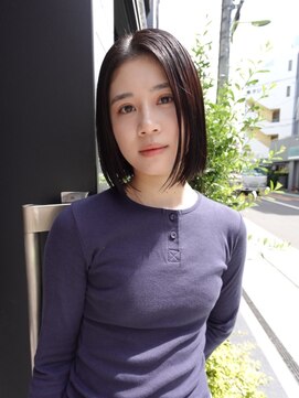 ホネン(honen) 薬院【honen】ショートボブウルフレイヤー髪質改善メテオカラー