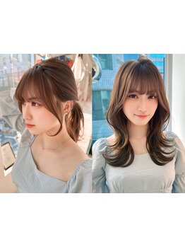 【名駅5分】“可愛い”は顔周りで決まる♪下ろしても結んでも、小顔に見えるような"黄金比カット"