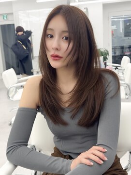 アマトウキョウスマートサロン(AMA TOKYO×Smart Salon) くびれレイヤー/顔まわりカット/レイヤーカット/小顔ヘア