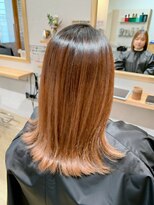 ワンアンドオンリー(One And Only)&nbsp;地毛風暖色系カラー髪質改善ストレートロングヘア