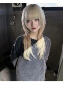 ハッシュカットシャギーウルフレイヤーカットエクステレイヤー