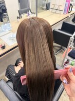 アジールヘア 赤羽駅南口店(agir hair) ブリーチなしダブルカラー×オリーブベージュで透明感UP!