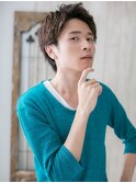 ワイルドアップバングのニュアンスカラーショートJ