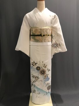 セットサロン フルール(Fleur) ポリ訪問着No.2/【白1】