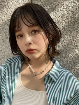 アイヴィ 表参道(IVY) インナーカラー顔周りカットくびれボブ【肥田亜沙美】