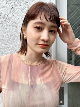 ミンクス渋谷スマートサロン(MINX shibuya smart salon) 大人ガーリーなチョコレートカラーのオンモード眉ボブ