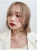 垢抜けハイトーンボブ