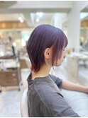 インナーカラー×ウルフカット