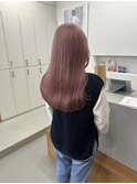 ピンクベージュカラー/1ブリーチ