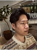 40代メンズアップバングパーマ