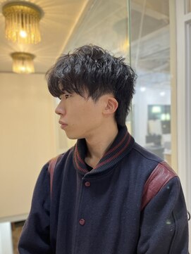 ソイクフ(SOY KUFU) 20代30代40代流行ツーブロック短髪メンズベリーショート