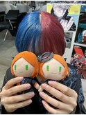 あんスタ 葵ひなた 葵ゆうた ピンク ブルー ツートン ショート