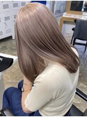渋谷ミルクティーベージュハイトーンカラーヘーゼルベージュ30代