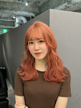 ロテ 名古屋 名駅店(Lote.) くびれヘア/アプリコットオレンジ/夏のヘアアレンジ