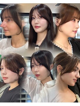 耳かけ・くくった時に可愛いお顔周り＆前髪カット