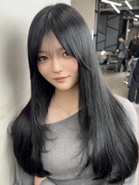 ジーナ 池袋(Zina) ブルーブラック/くすみカラー/レイヤーカット/ストレート/池袋