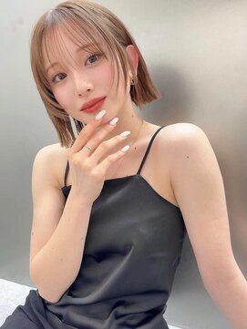 ソヨン 栄店(SOYON) イメチェン/クールショート/脱白髪染め/前髪/シャンパンベージュ