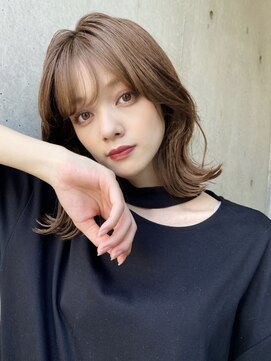 サンプラス(san+) 【マユコ】簡単スタイリングくびれヘアミディアムボブレイヤー