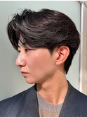 センターパートウルフショートネープ襟足あり