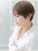 ラテグレージュピクシーカットひし形ベリーショート30代40代A17