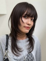 ナループロアポンテ(Nalu pu loa PONTE)&nbsp;ロングレイヤーハッシュレイヤーカットパーマ落としブラック