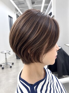 ロエ 元町店(Loe) 元町ショートカット白髪ぼかし白髪染めハイライト髪質改善ボブ