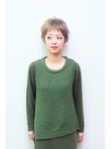 ギザギザ前髪のウルフレイヤーカット