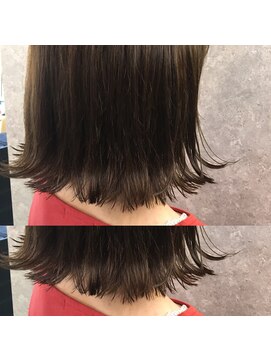 ロンド ルージュ 銀座店(Lond rouge) 【佐藤詩穂】お客様☆切りっぱなしボブにアッシュベージュカラー