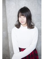 サロンドミルク 原宿(salon de MiLK)&nbsp;【salon de MiLK 原宿】外ハネスタイリング×イルミナカラー