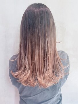 アイティー バイ アルバム 浦和店(IT by ALBUM) ピンクベージュグラデ_セミウェットウェーブ_ba243492